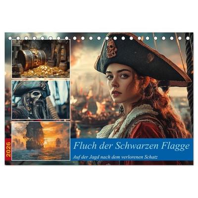 Fluch der Schwarzen Flagge (Tischkalender 2026 DIN A5 quer), CALVENDO Monatskalender