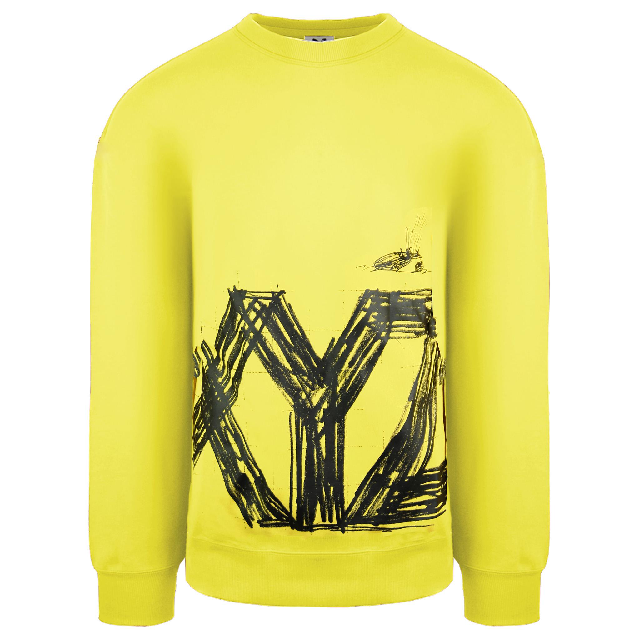 Puma x Michael Lau Lange Mouw Crew Neck Geel Mannen Grafisch Sweatshirt 530358 79