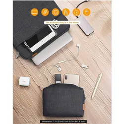 Inateck EdgeKeeper (15.60", Universal), Notebooktasche, Schwarz, Grau