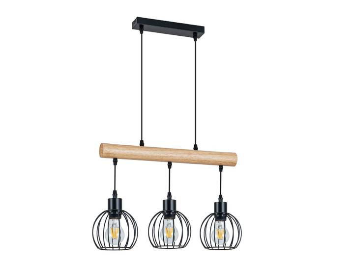 Suspension en fer , noir, h.160cm