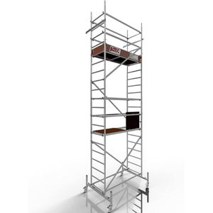 Altec Gerüst Rollfix 600, Arbeitshöhe 6m, Standardtraverse mit Ø 125mm Rollen