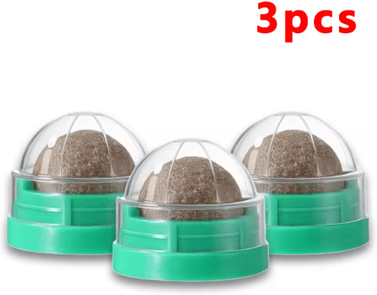 Inspire Picks Lickable Catnip Ball Toy For Chewing, Play & Teeth Cleaning 3pcs