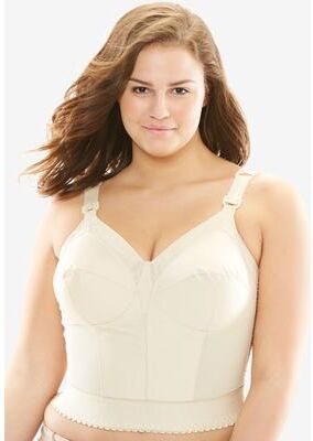 Plus Size Women's Exquisite Form® Fully® Longline Wireless Bra 5107532 by Exquisite Form in Beige (Size 38 D)