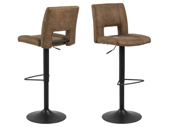 möbelando Barhocker >Sylvia< (2er-Set) in Hellbraun - 41,5x115x52 (BxHxT)