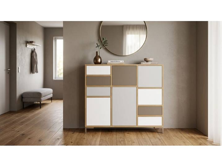 Stylishes TV Sideboard nach Maß Eiche Natur geölt