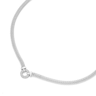 Collier SMART JEWEL "elegant mit Zirkonia, Silber 925", weiß, Halsketten, Damen, 45cm, Silber 925 (Sterlingsilber), Collier