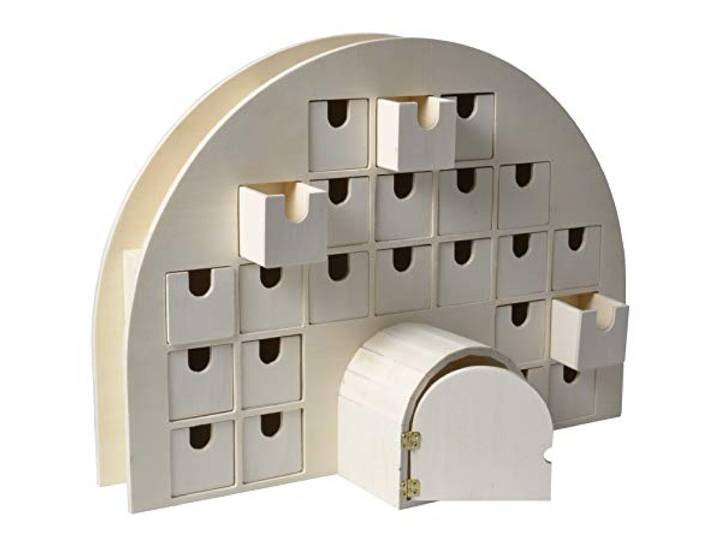 Artemio adventskalender Igloo, hout, 44 x 15,5 x 32 cm