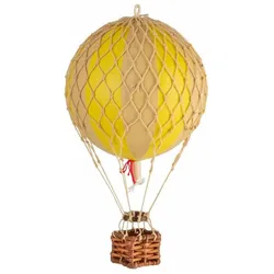 Authentic Models Montgolfiere 13cm - Lignes Larges Ivoire Et Jaune