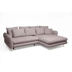 Ecksofa Sally Stoff Braun
