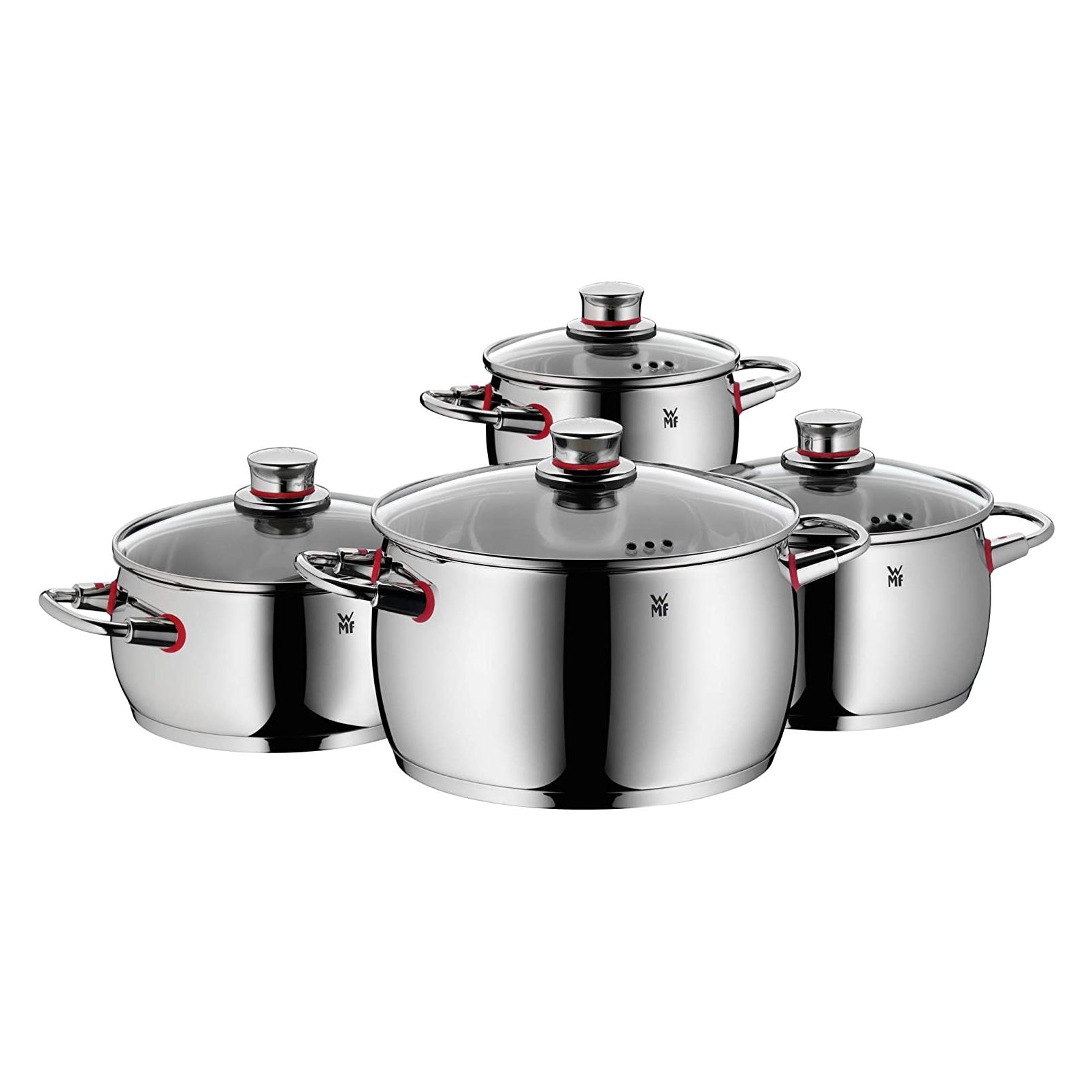 WMF Quality One Topf-Set 4teilig (774046380), Edelstahl (07 7404 6380)