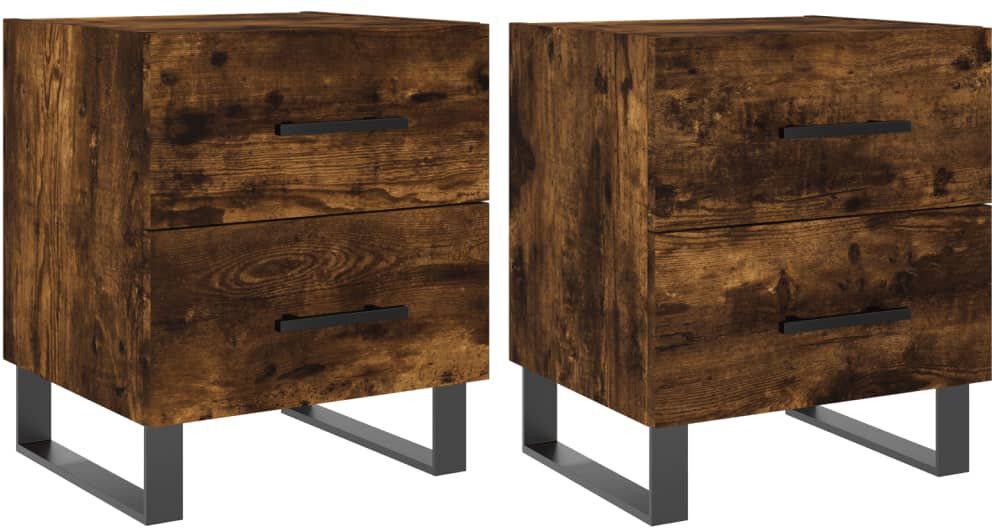 Borough Wharf Introduce an air of modern charm to your interior with these bedside cabinets! Smoked Oak 47.5cm H X 40cm W X 35cm D