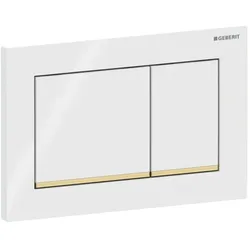 Geberit Betätigungsplatte Omega 20 Square 115080KK1 weiss/vergoldet, für Omega-Spülkästen
