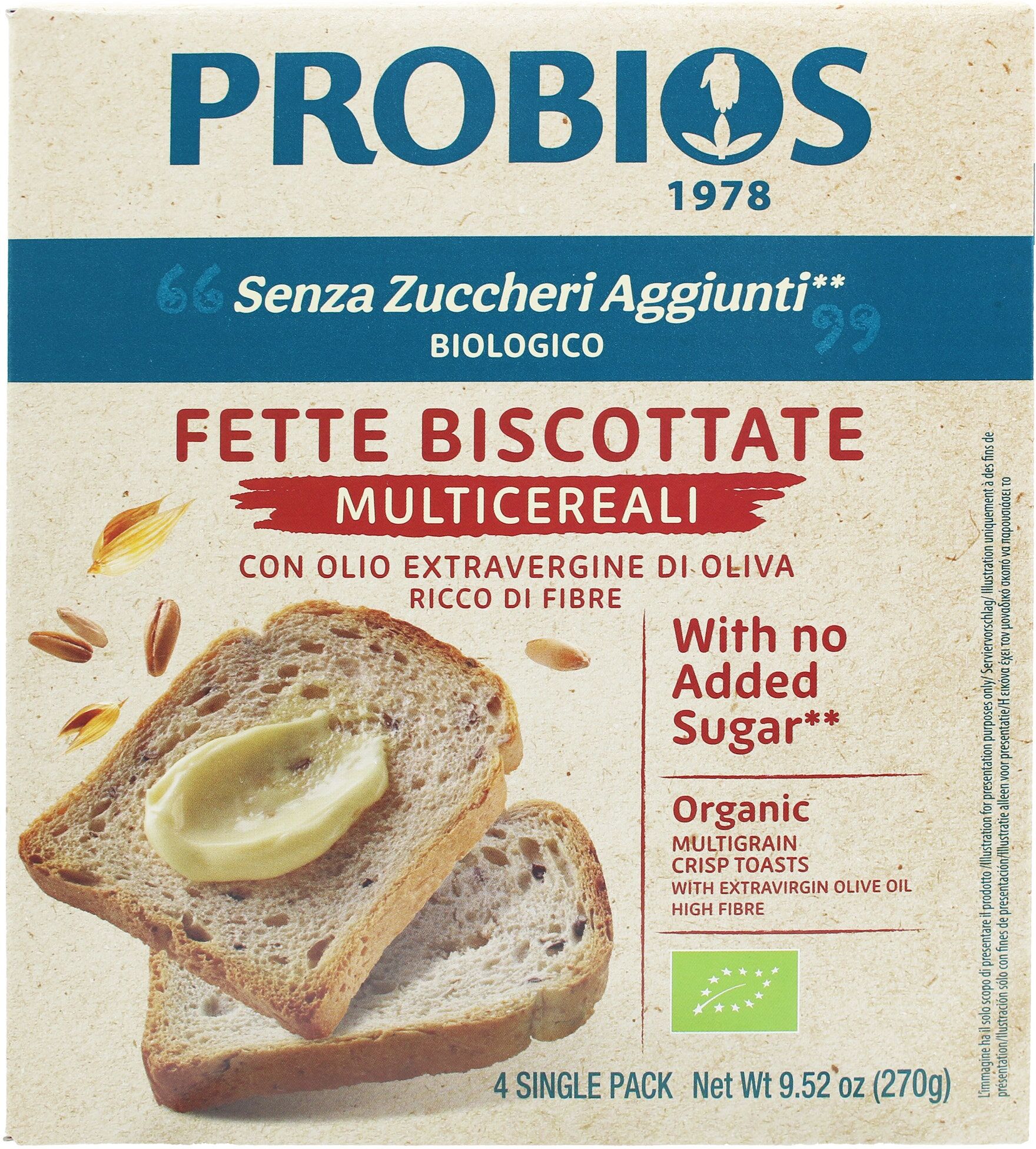 PROBIOS Fette Biscottate Multicereali 270 Grammi 