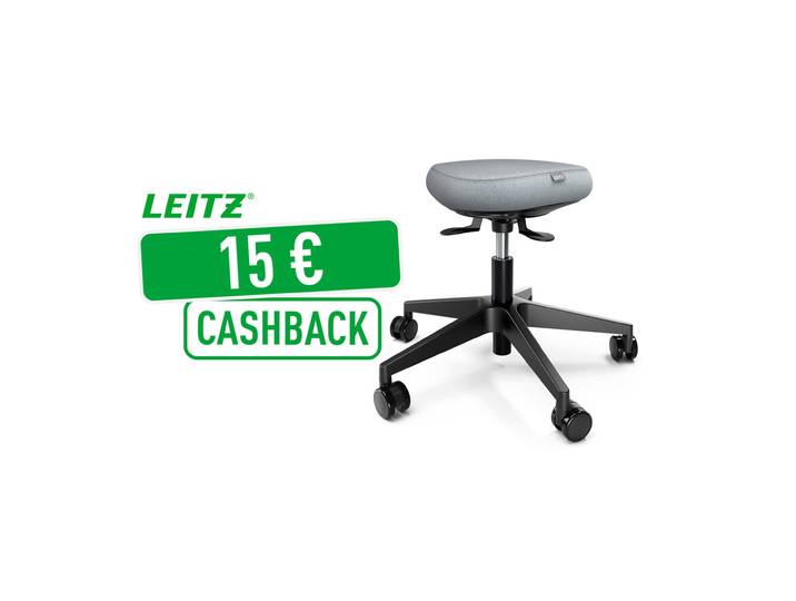 Leitz Tabouret assise active Ergo oscillant sur roulettes - Gris