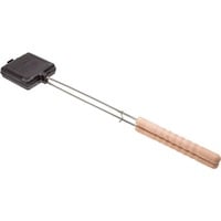 Sandwicheisen, langer Stiel, Backform schwarz/holz