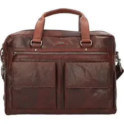 Spikes & Sparrow Aktentasche Leder 41 cm Laptopfach (17"), Notebooktasche, Braun