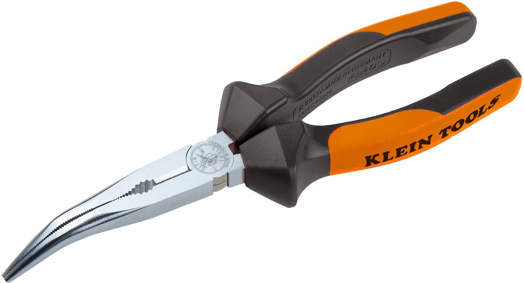Klein Tools VDE Telefonzange 45° 200mm abgewinkelt lange Backen (2032200EINS)
