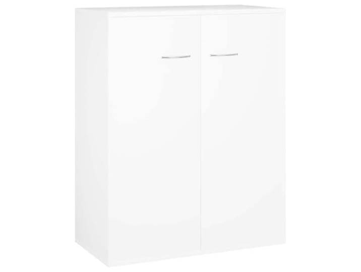 HGFDVCMR Sideboard Weiß 60x30x75 cm Holzwerkstoff Beistellschrank Kommode Vielseitiger Schrank mit 2 Fächern für Wohnzimmer und Flur, pflegeleichtes Design mit stabiler Ablagefläche.