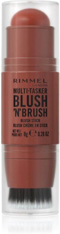 Rimmel Multi-Tasker Blush'N'brush blush en stick avec un pinceau teinte 350 Roasted Peach 8 g