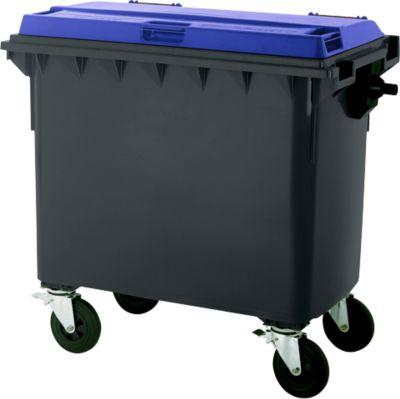 Müllcontainer MGB 660 FD, Kunststoff, 660 l, schwarzblau