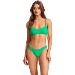 SEAFOLLY Damen Bikinihose Sea Dive High Cut Pant, Größe 38 in Grün Grün
