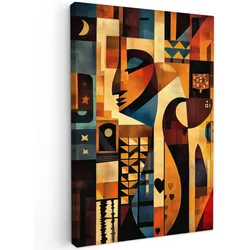 LEINWANDBILD Figuren - Abstrakt - Symbole Deko Wohnzimmer 20x30 cm