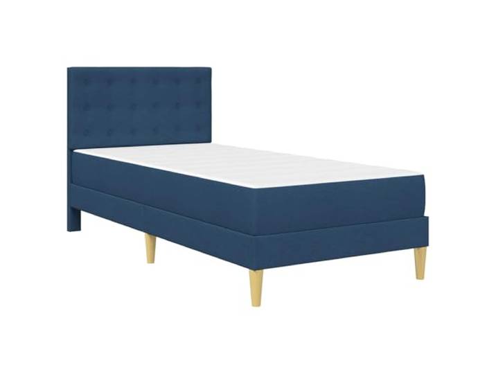SKTQYQO Bett mit Matratze blau 80 x 200 cm Sperrholz Weiches Kopfteil, Lattenrost, geräumiger Dachboden, einfache Reinigung, Verwendung im Innenbereich