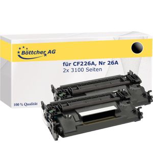 kompatibel für HP CF226A 26A Kompatibler Toner  Doppelpack schwarz, 2 Stück