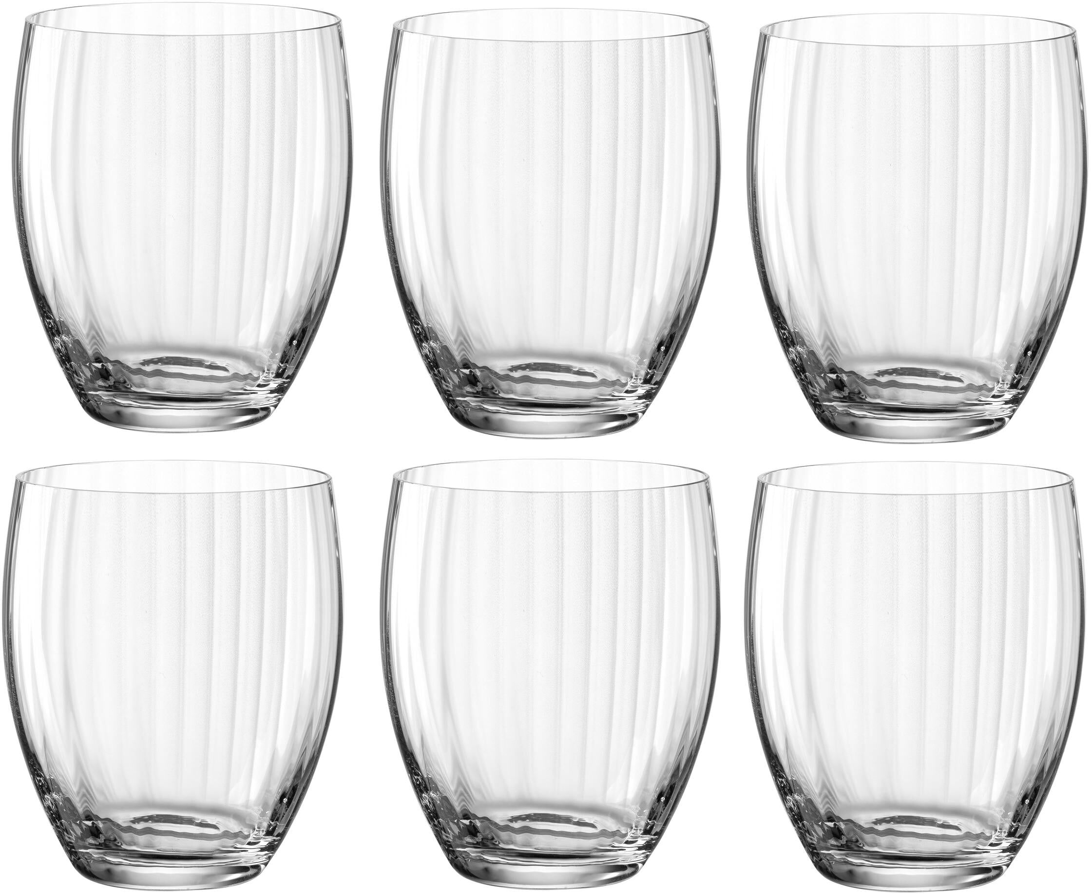 Whiskyglas LEONARDO "Leonardo Poesia 380 ml", transparent, B:8,3cm H:10cm Ø:7,69cm, Kristallglas, Trinkgefässe, Whiskyglas transparent Ø 7,69cm x 10cm, 380ml, 6 Stk.