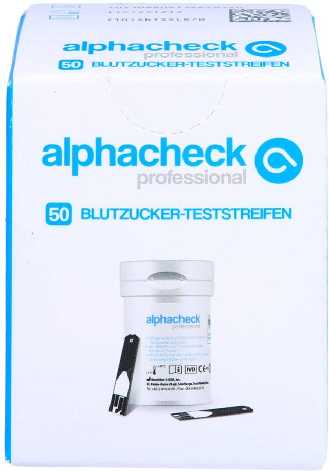 Alphacheck professional Blutzuckerteststreifen 50stk