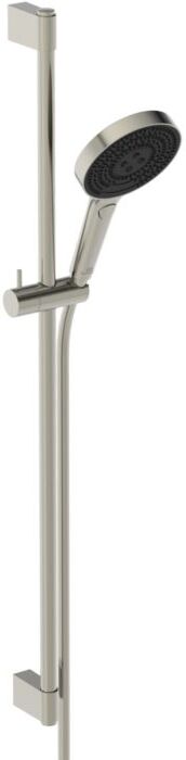 Ideal Standard Solos Brausekombination A7898GN Stange 903mm, Handbrause mit 3 Funktionen, silver storm