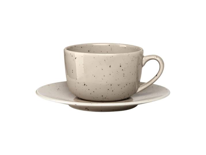 Scandi Living Freckle kop met schotel 26 cl Beige