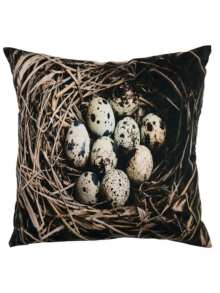 Mars & More Kissen "Eggs in nest" in Hellbraun - (L)50 x (B)50 cm - onesize
