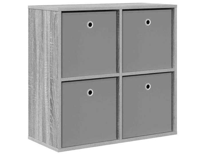 Favemtsl Sideboard mit 4 Schubladen Kommode Graues Sonoma 68,5x32x67 cm Vier grifflos wirkende Auszüge für Flur und Schlafzimmer bieten ordentliche Struktur auf kompakter Stellfläche.