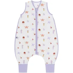 emma & noah Sommer-Sleepoverall Musselin 0.5 TOG, blau, 70