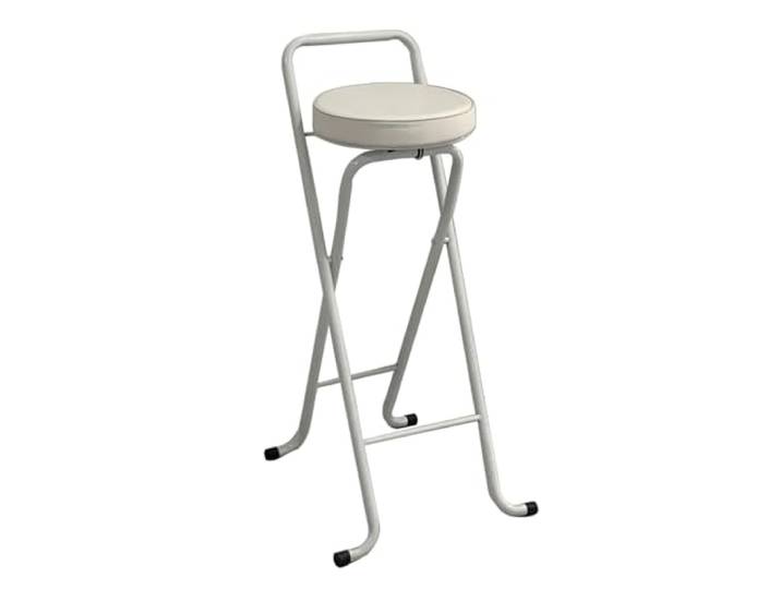 XCHtuerFY Klapphocker, Barhocker, Keine Montage erforderlich, platzsparend, kompakt(White B)