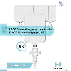 Blanc HYGIENIC Cosmos Sensor perfümfreie Schaumseife 15.000 Anwendungen, 6 x 1 Liter, inkl. Pumpe, vakuumierte Kartusche, made in Germany