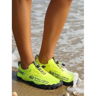 Damen-Wasserschuhe für Outdoor-Aktivitäten mit rutschfester Sohle – sportliche, schnelltrocknende Wasserschuhe für Damen, leichte Wanderschuhe Wasserschuhe für Strand, Fluss, Kajakfahren, Schwimmen