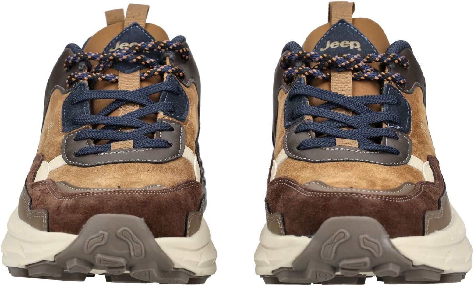 Sneaker JEEP "Jeep Sneaker Lederimitat/Textil", Herren, Gr. 41, Textil, tobacco, Lederimitat, Textil, Schuhe Sneaker