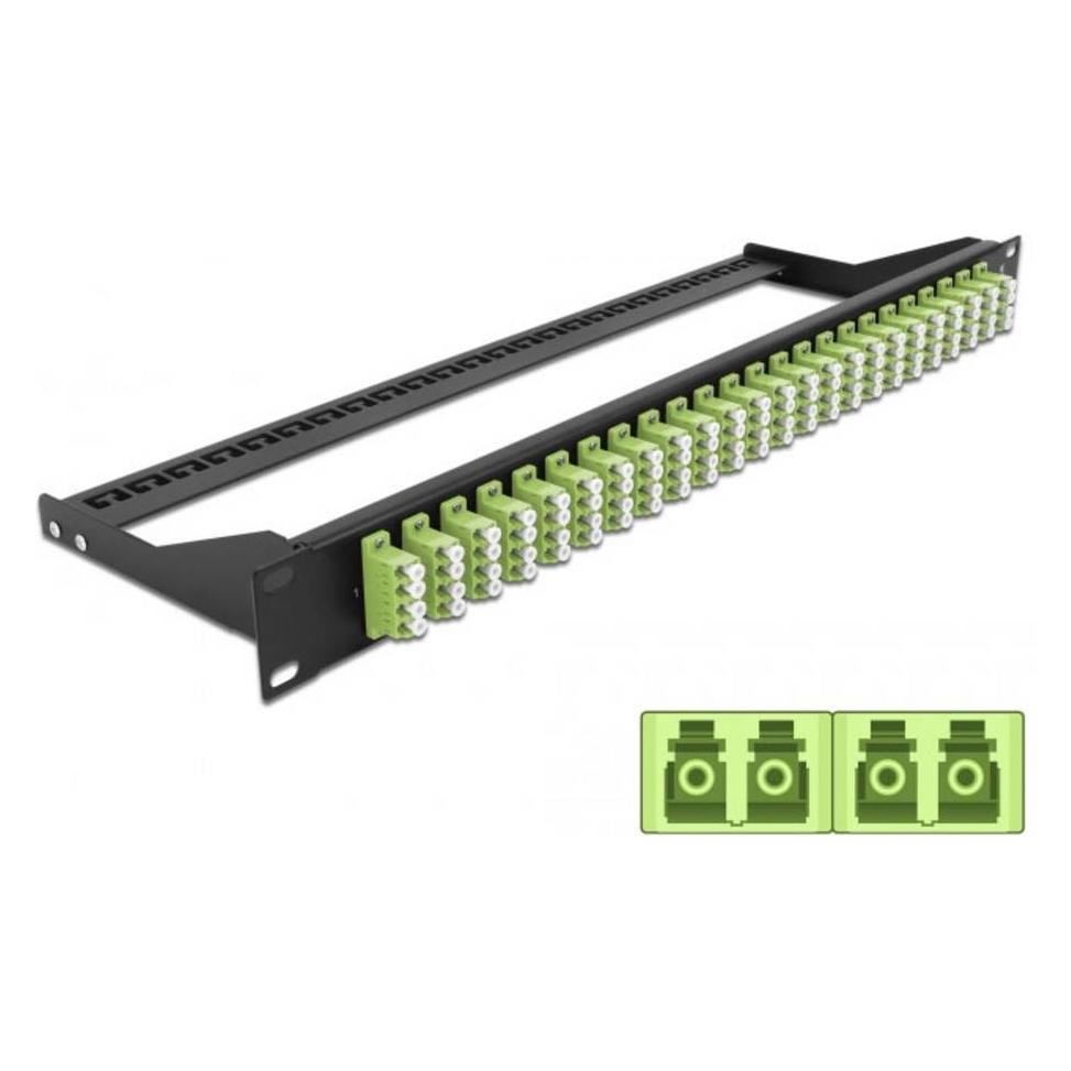 Delock 19? LWL Patchpanel 24 Port LC Quad lindgrün (43404)
