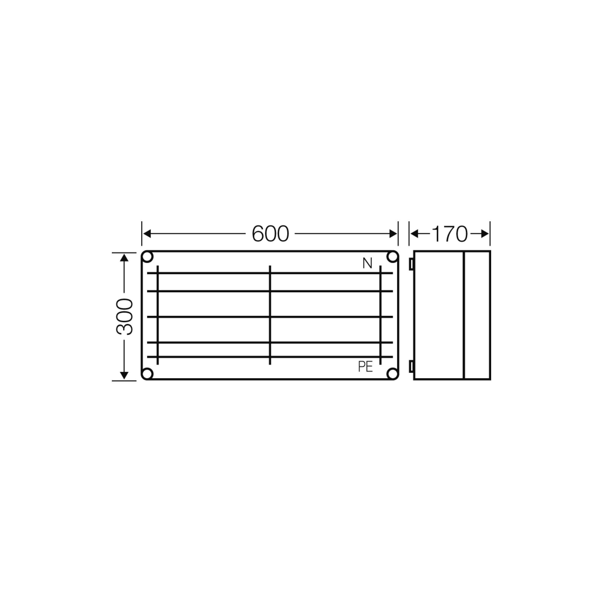 Hensel Sammelschienengehäuse 600x300mm 250A 5p MI 6452 (2000665)