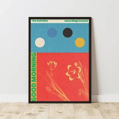 Inspire Select Classic Retro Abstract Canvas Wall Art Minimalist Vertical Abstract Poster Print Unframed xd036 22 a4 8.3 11.8 In Unframed