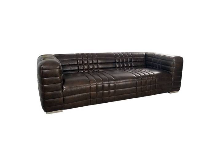 moebelfaktor 3-Sitzer Ivybridge Java Black, geradliniges Design, besondere Polsternähte, einladend groß