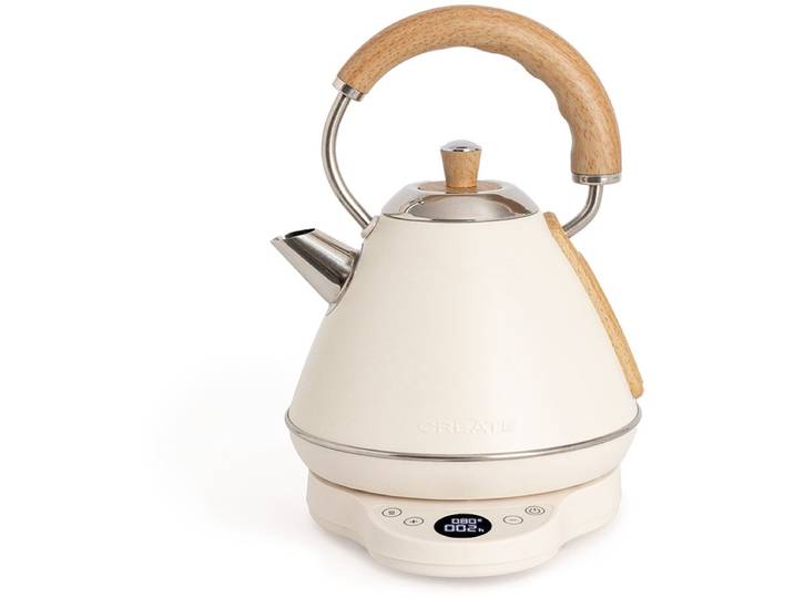 CREATE - Elektrische waterkoker 1 L met temperatuurregeling - Gebroken wit - KETTLE RETRO PRO