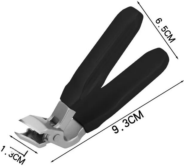 INF Coupe-ongles à pointe biseautée - Coupe-ongles aiguisé en acier inoxydable pour usage domestique Le noir