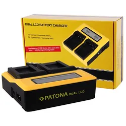 PATONA Dual LCD Ladegerät für Canon LP-E12 EOS M
