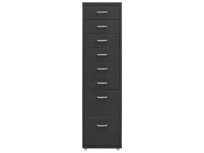 579682& Classeur mobile Armoire Métallique de Bureau - Anthracite 28x41x109 cm Métal