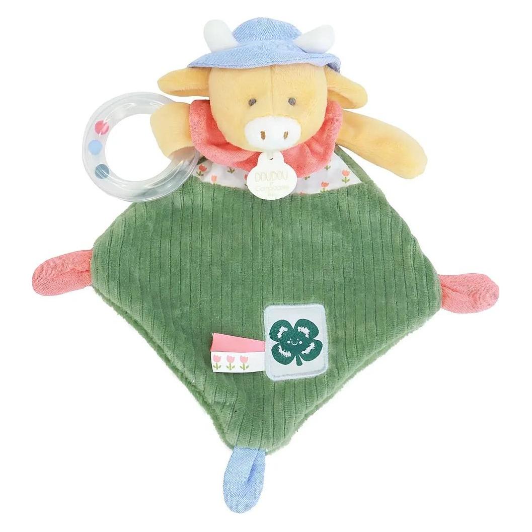 Doudou et Compagnie Kuh Aneth Schmusetuch mit Rassel 21cm (21 x 21 cm) (DC4321)