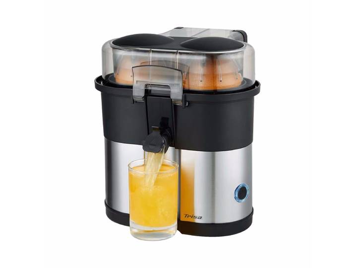 Trisa Vita Xpress Duo Saftpresse – Entsafter/Saftpresse/Zitruspresse – edelstahl / schwarz