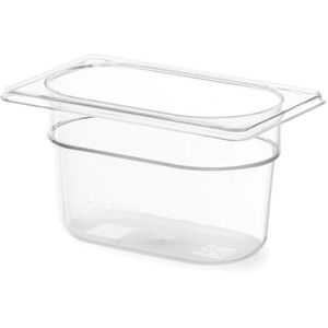 Hendi GN-Behälter Profi Line, 861820, GN 1/9, 1 Liter, Kunststoff, transparent, Tiefe 100mm